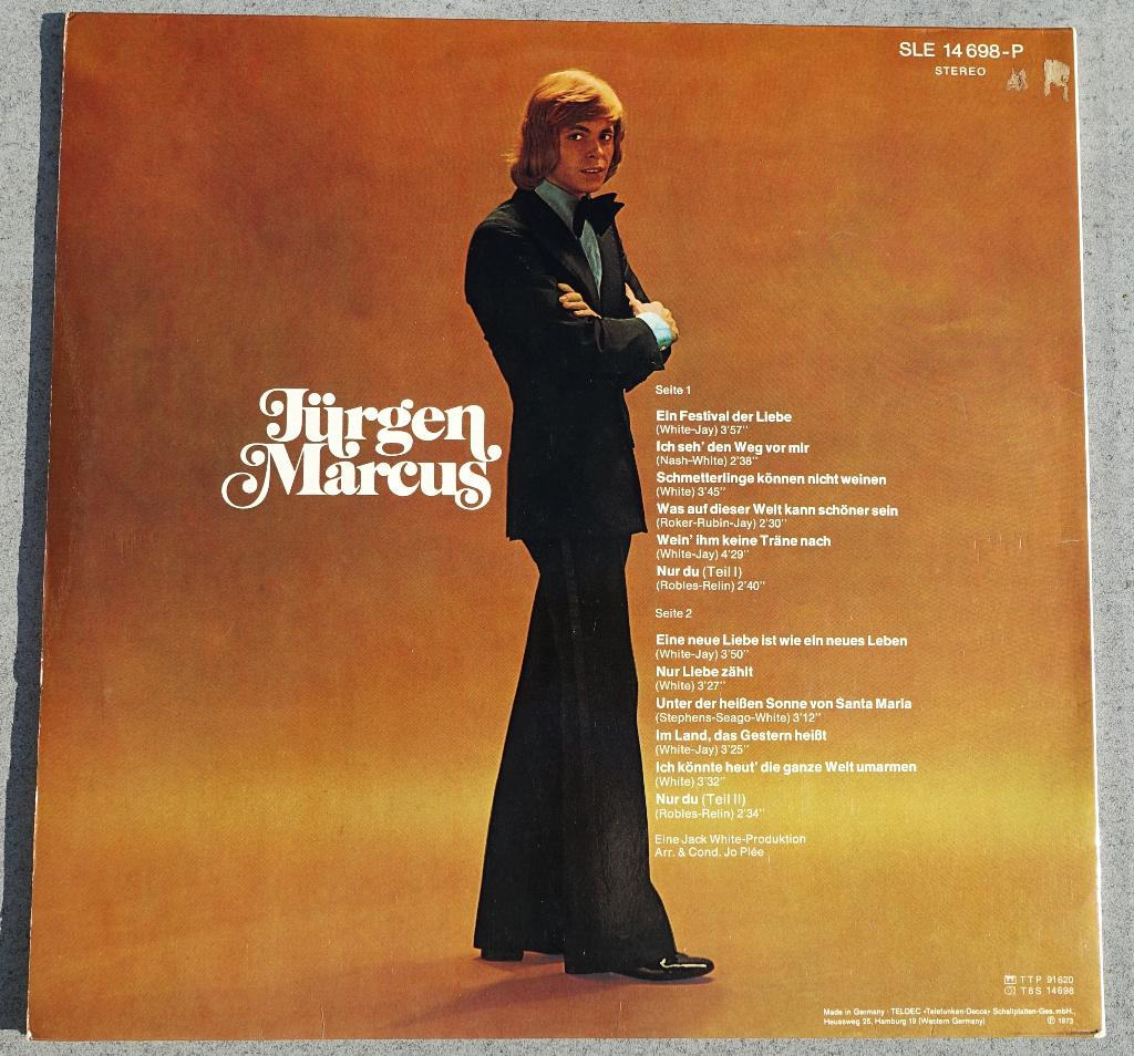 jurgen marcus , ein festival der liebe - LP, Inclusief binnenhoes, Ophalen of Verzenden, Gebruikt, 12 inch
