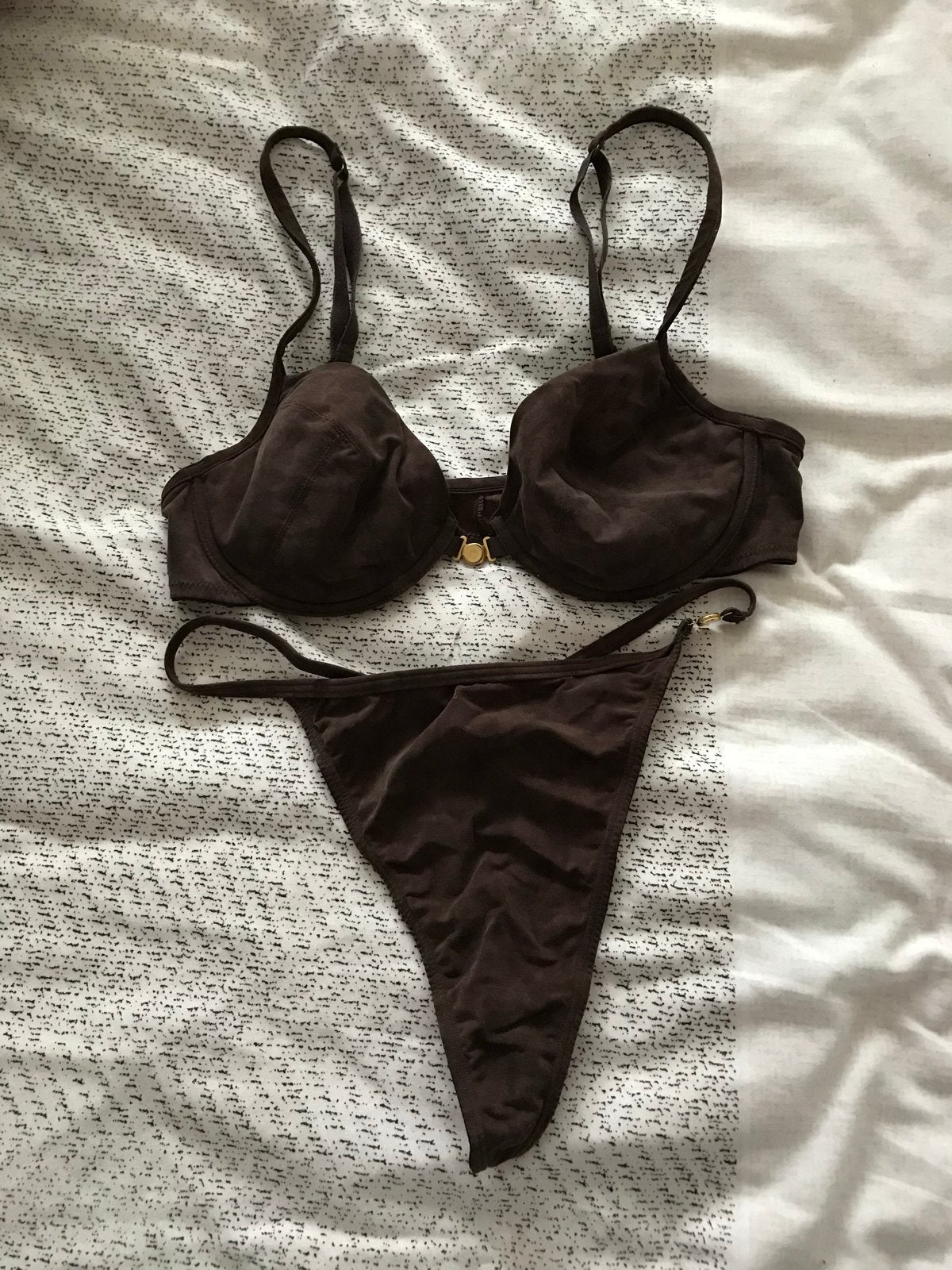Zgan Triumph BH en String Set - Bruin, Ophalen of Verzenden, Bruin, Setje
