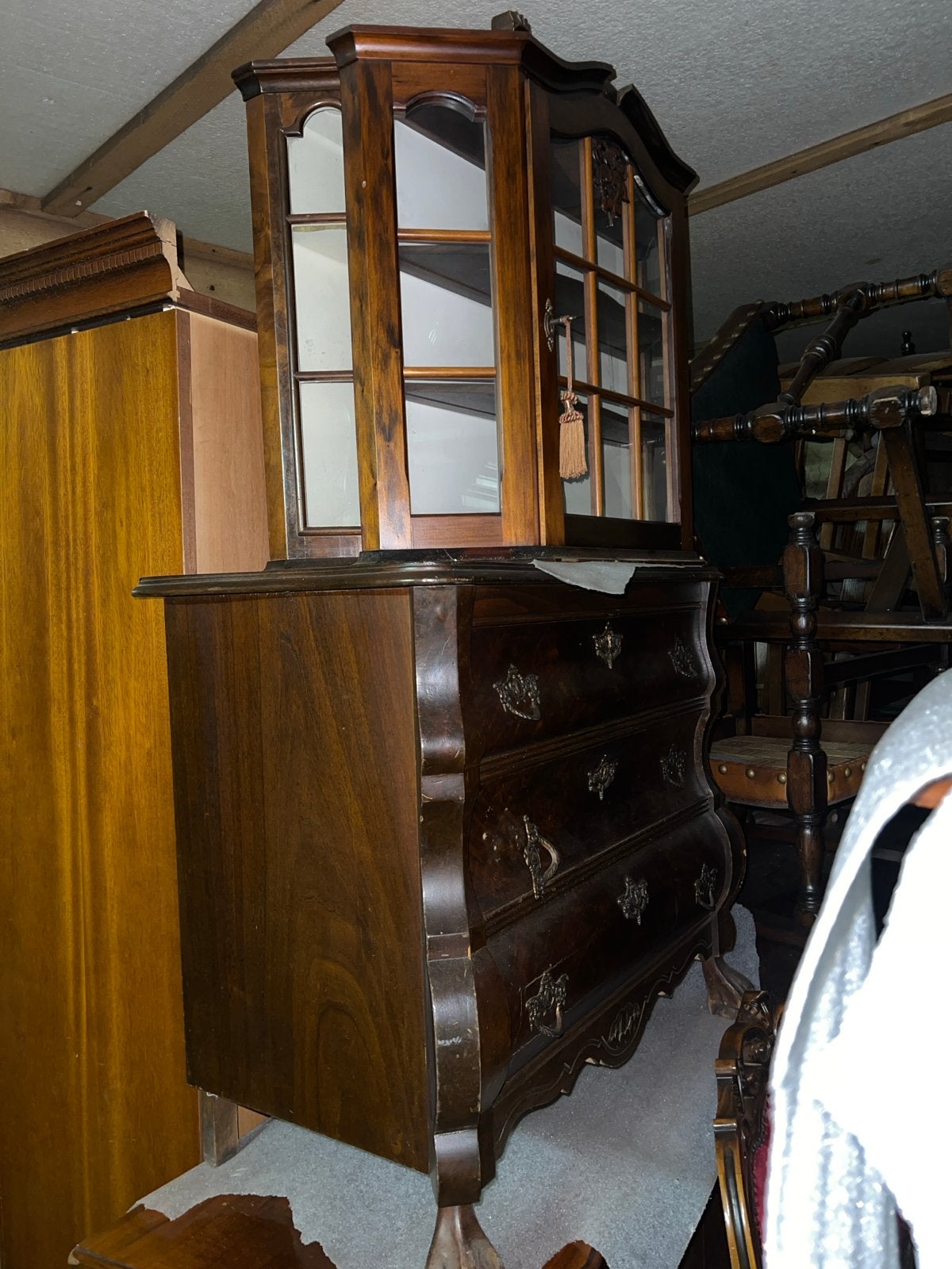 Barok Ladenkast met Vitrineopzet MAGAZIJN OPRUIMING, Huis en Inrichting, Ophalen, Gebruikt, 100 tot 150 cm, Met lade(s)
