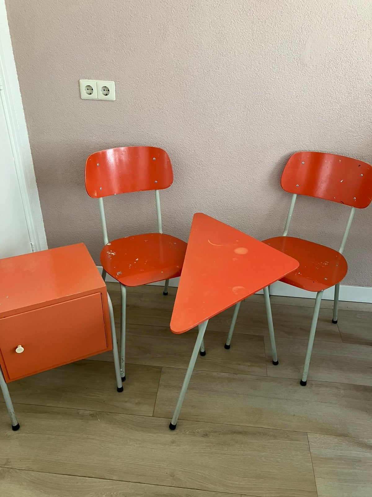 Vintage slaapkamerset jaren 50/60, Ophalen, Zo goed als nieuw, Eenpersoons