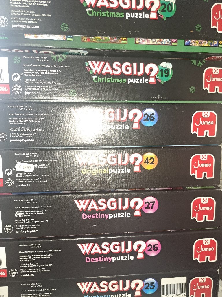 Diverse Wasgij puzzels, Ophalen of Verzenden, 500 t/m 1500 stukjes, Zo goed als nieuw, Legpuzzel
