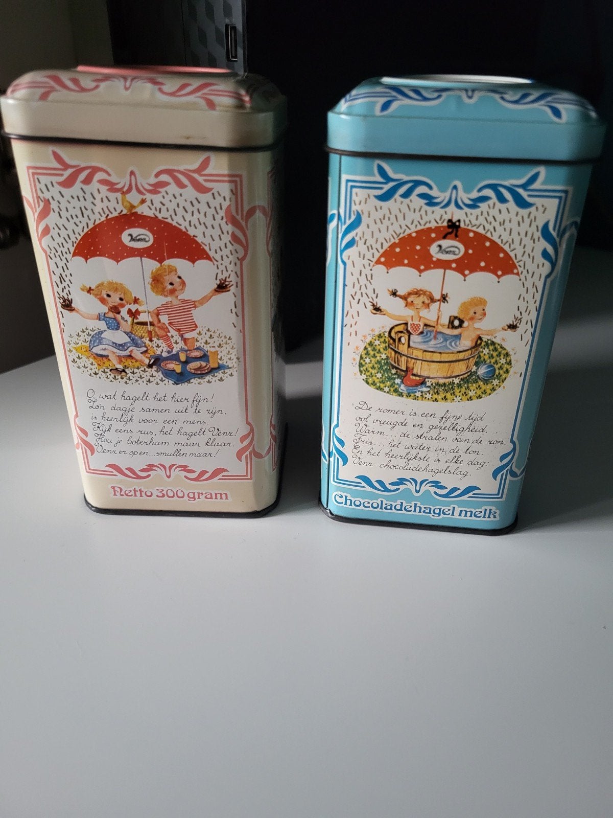 2 Venz chocolade blikjes, Ophalen of Verzenden, Gebruikt, Overige