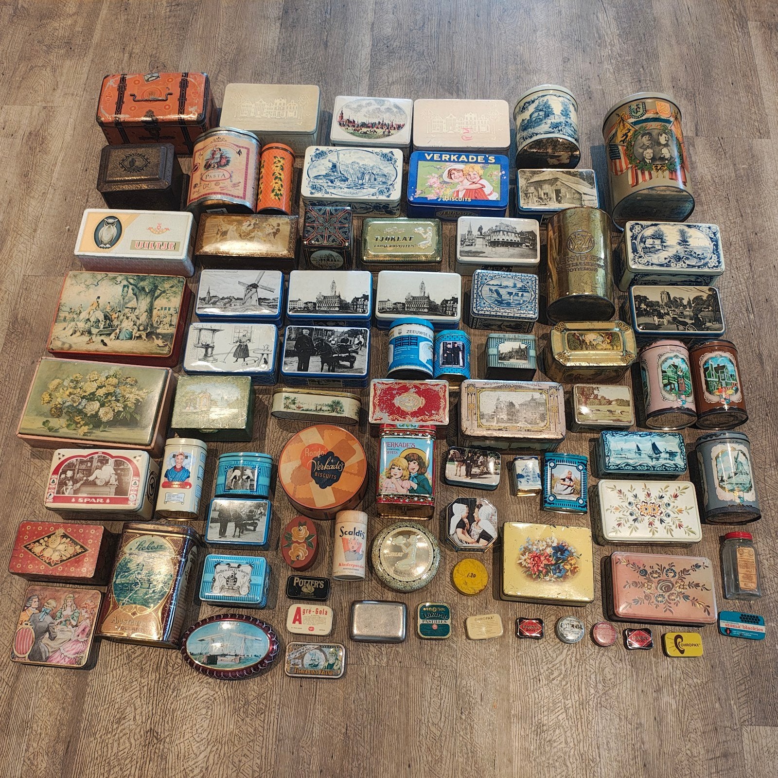 76 Vintage Blikken - Diverse Merken en Afbeeldingen, Verzamelen, Ophalen, Gebruikt, Overige, Overige merken