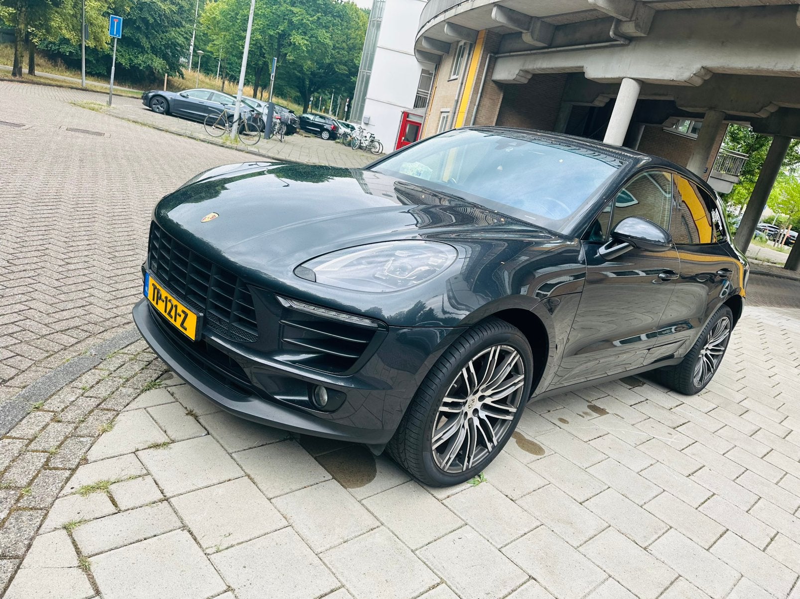 Porsche Macan 2.0 185KW AUT 4WD 2018 Grijs, Auto's, Porsche, Zwart, 4 cilinders, Adaptieve lichten, Vierwielaandrijving