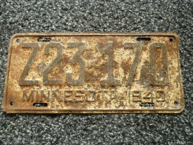 Kentekenplaat Licenseplate Minnesota 1940 USA, Verzenden, Gebruikt, Auto's