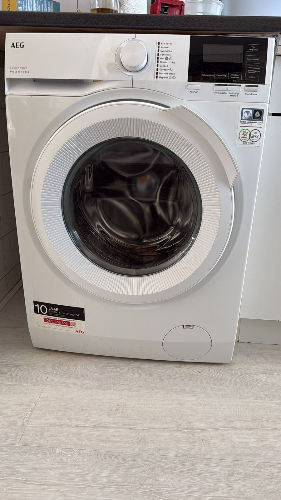 AEG 6000 ProSense 1-8kg Wasmachine LR63842 - IZGS, Ophalen of Verzenden, Zo goed als nieuw, Voorlader, Kort programma