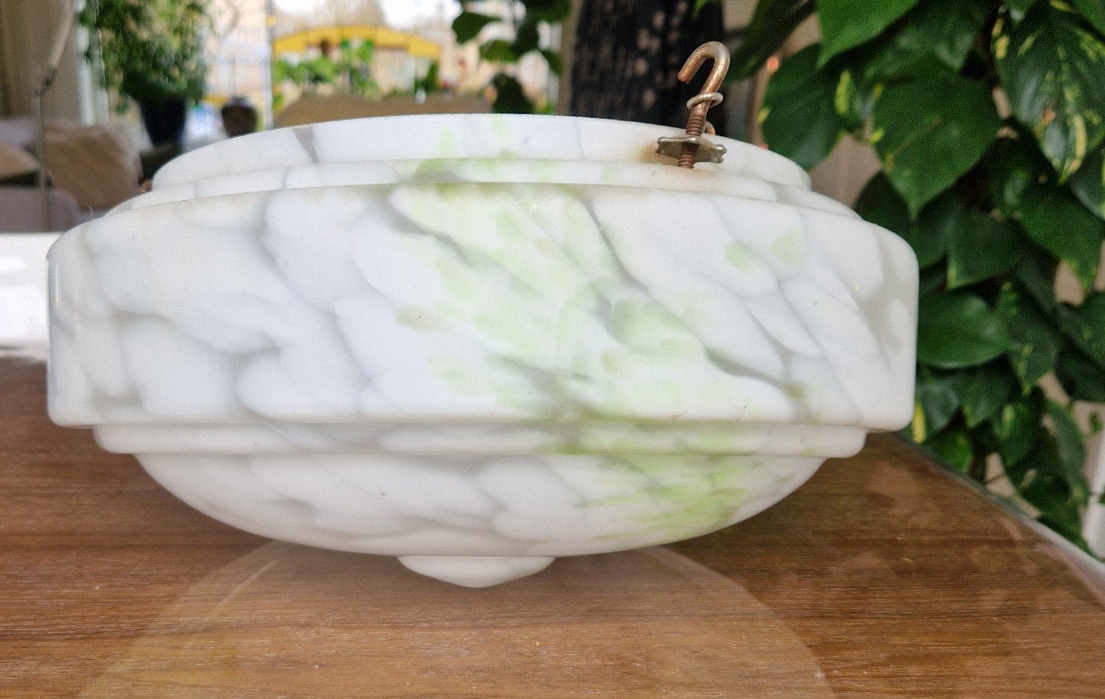 Art-déco, plafondlamp aan ketting, Ophalen of Verzenden