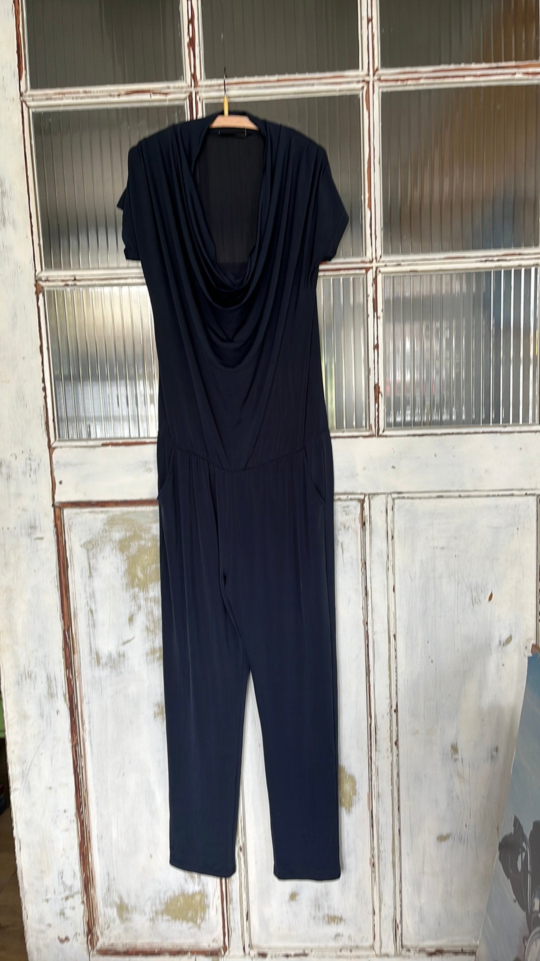 Jumpsuit donkerblauw XL 46/48 Pescara, Ophalen of Verzenden, Zo goed als nieuw, Maat 46/48 (XL) of groter, Blauw