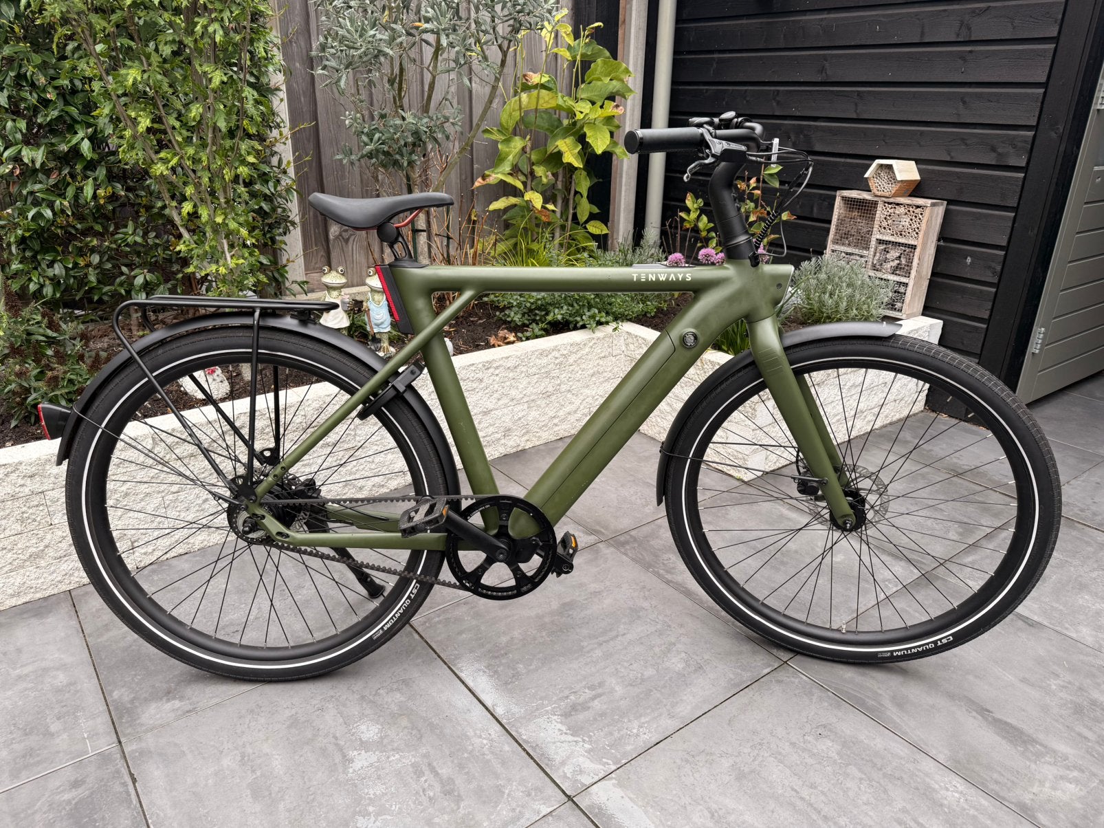 Tenways CGO009 e-bike - Groen - 5057 km, Zo goed als nieuw, 50 km per accu of meer, 55 tot 59 cm, Ophalen