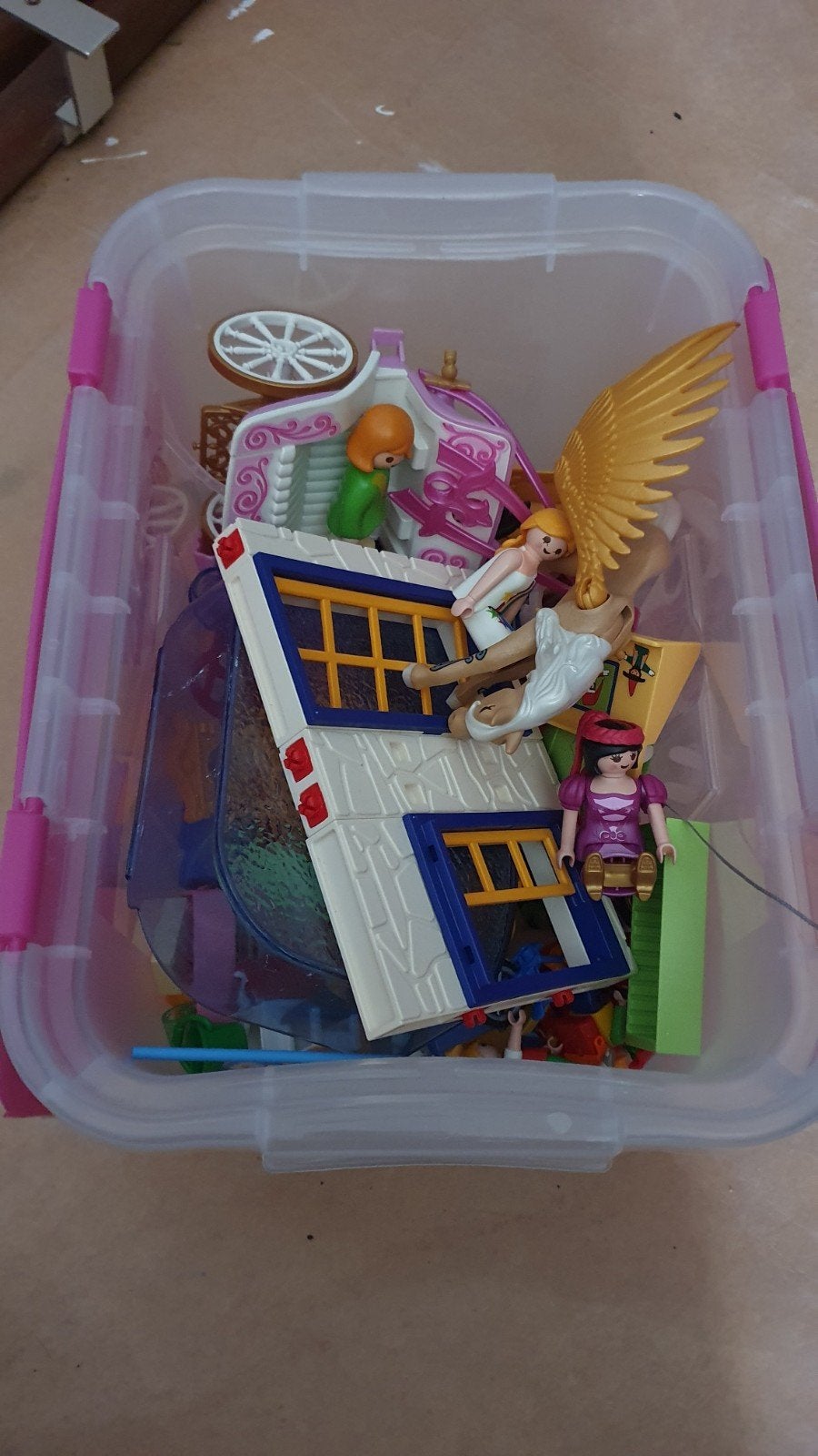 Playmobil speelgoed in opbergbox, Ophalen of Verzenden, Gebruikt, Jongen of Meisje