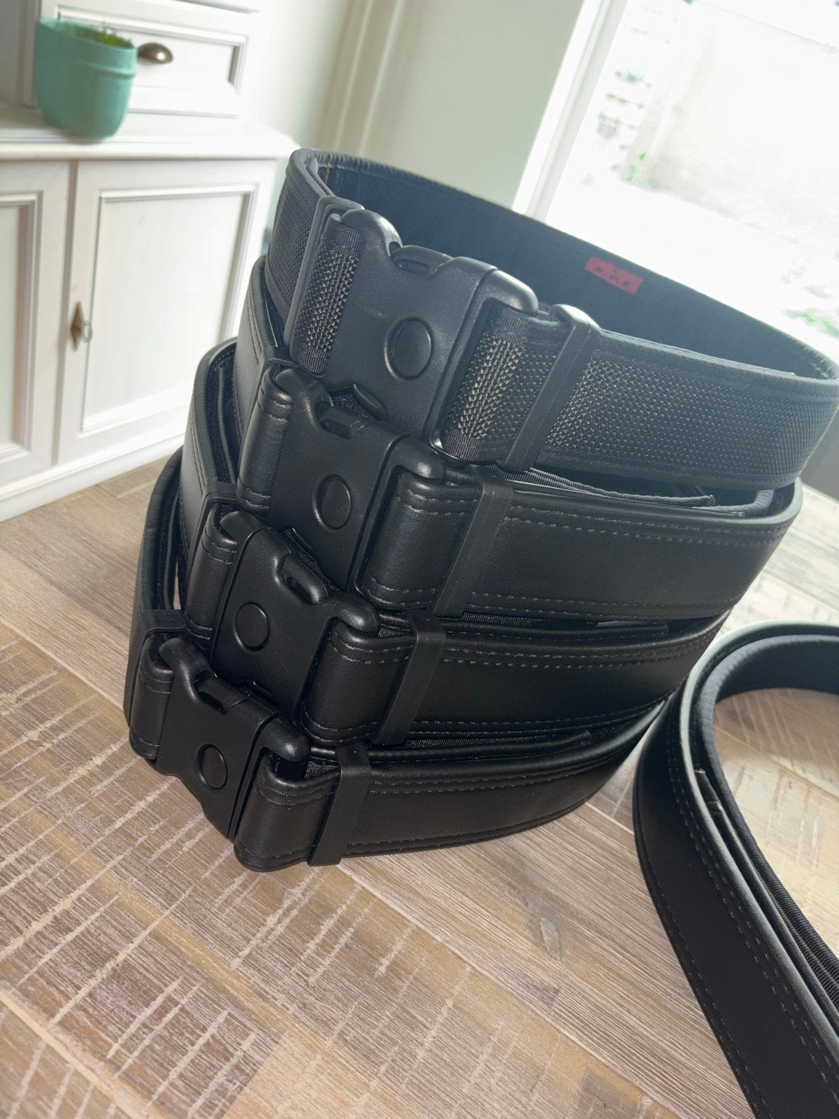 Nieuwe S.P.E. Koppelriemen Leer & Stof, Kleding | Heren, Nieuw, Ophalen of Verzenden, 115 cm of meer, Riem of Ceintuur
