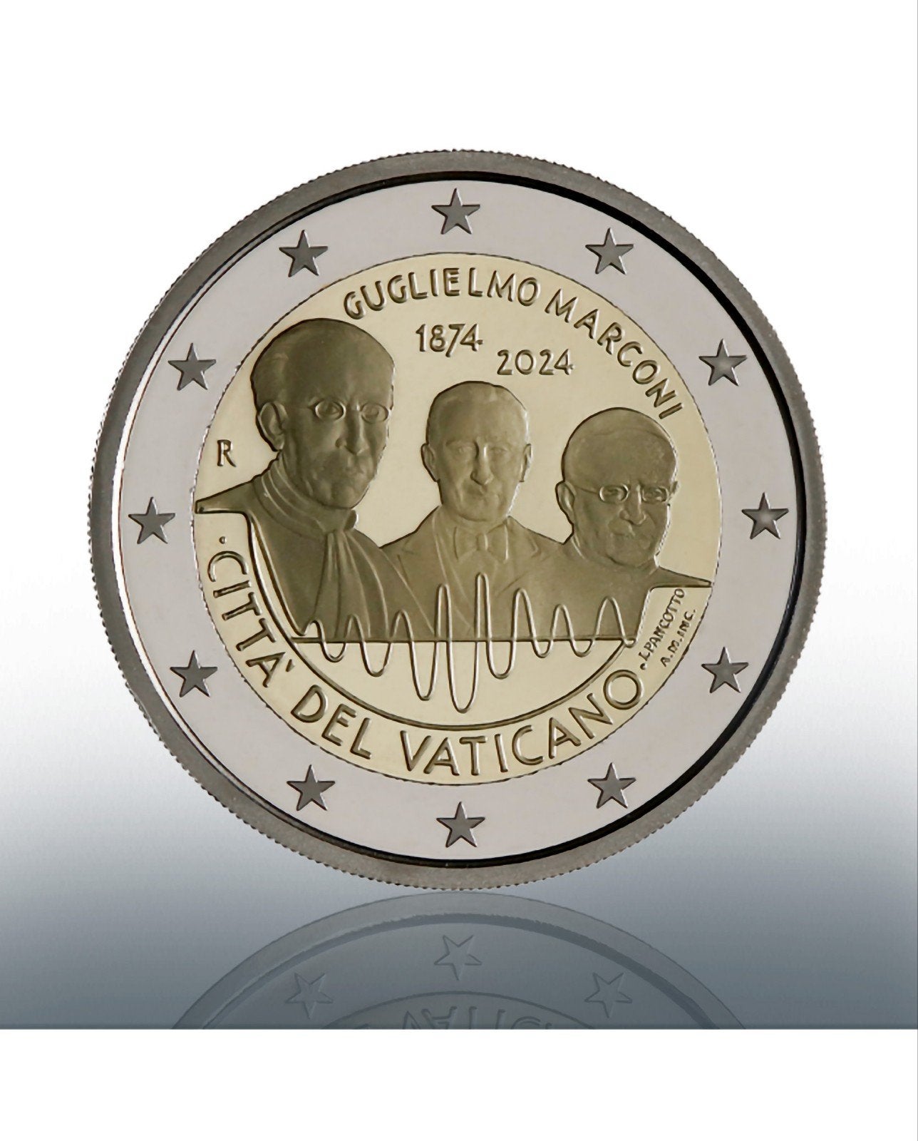 Vaticaanstad 2 euro Proof 2024 "Marconi", Verzenden, Vaticaanstad, 2 euro, Losse munt