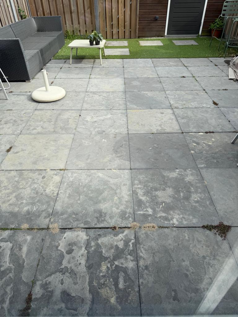 Tuintegels 60x60 - 64 stuks (gebruikt), Tuin en Terras, Ophalen of Verzenden, Zo goed als nieuw, 10 m² of meer, Beton