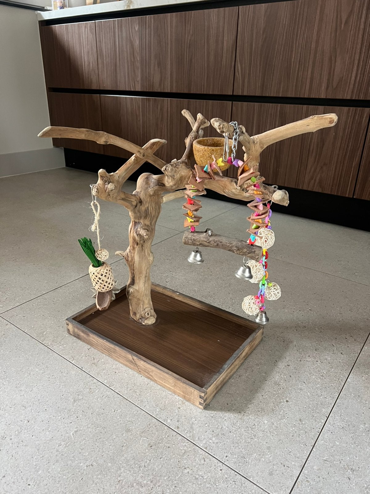 Vogel speelboom, Verzenden, Zo goed als nieuw, Kooi-accessoires