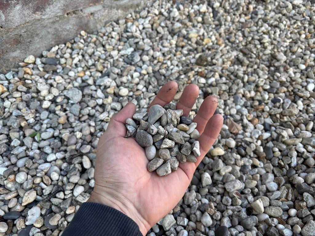 Witte kiezel / grind GRATIS, Tuin en Terras, Grind, Keien en Split, Ophalen, Zo goed als nieuw, Wit