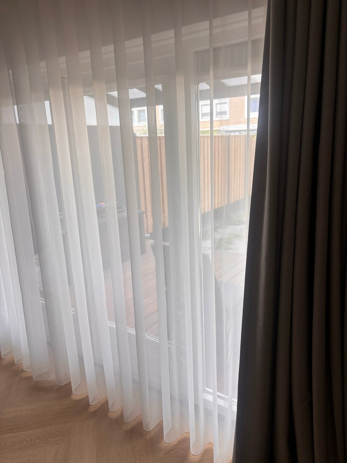 Nieuwe vitrage, 2 delen, hoogte 251 cm, Vitrage, Wit, Nieuw, Ophalen of Verzenden