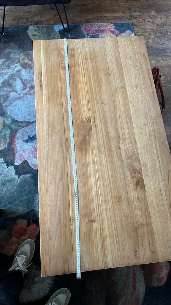Blank eiken salontafel, Ophalen, Zo goed als nieuw, 10 m² of meer, 10 tot 30 cm