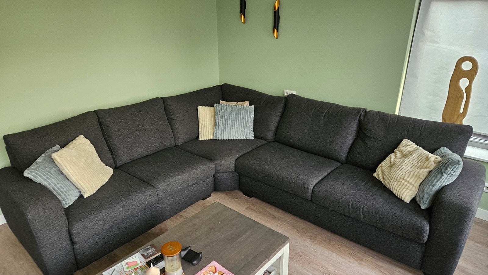 Hoekbank Indiana en Fauteuil Barda - Nette Staat, Huis en Inrichting, Ophalen, 250 tot 300 cm, Gebruikt, 100 tot 125 cm