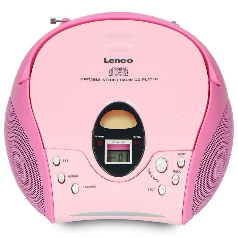 LENCO SCD-24 Pink - Draagbare stereo FM radio met CD-speler, Ophalen, Zo goed als nieuw, Overige merken