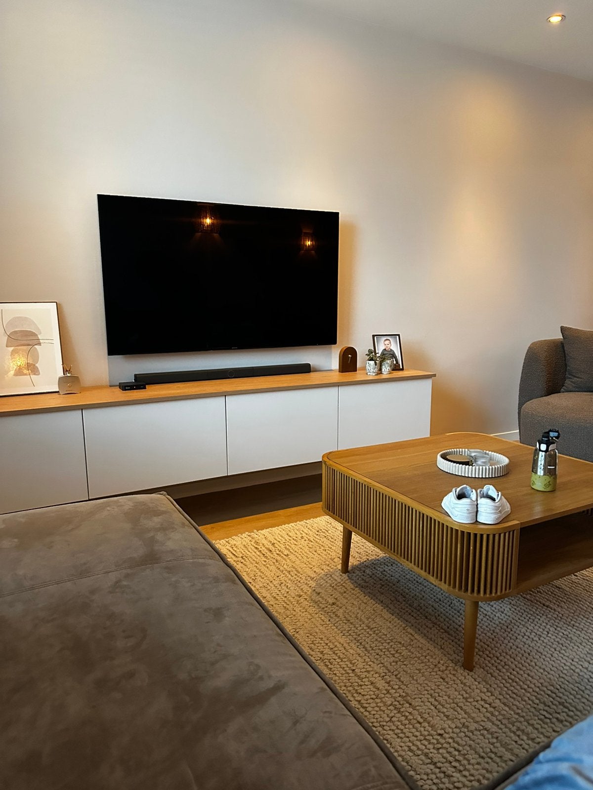 Tv meubel ikea besta 240 cm, Ophalen, Zo goed als nieuw, 200 cm of meer, Minder dan 100 cm