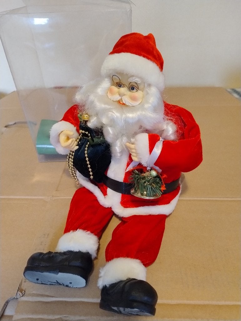 Zittende kerstman +-45 cm, Diversen, Ophalen of Verzenden, Zo goed als nieuw
