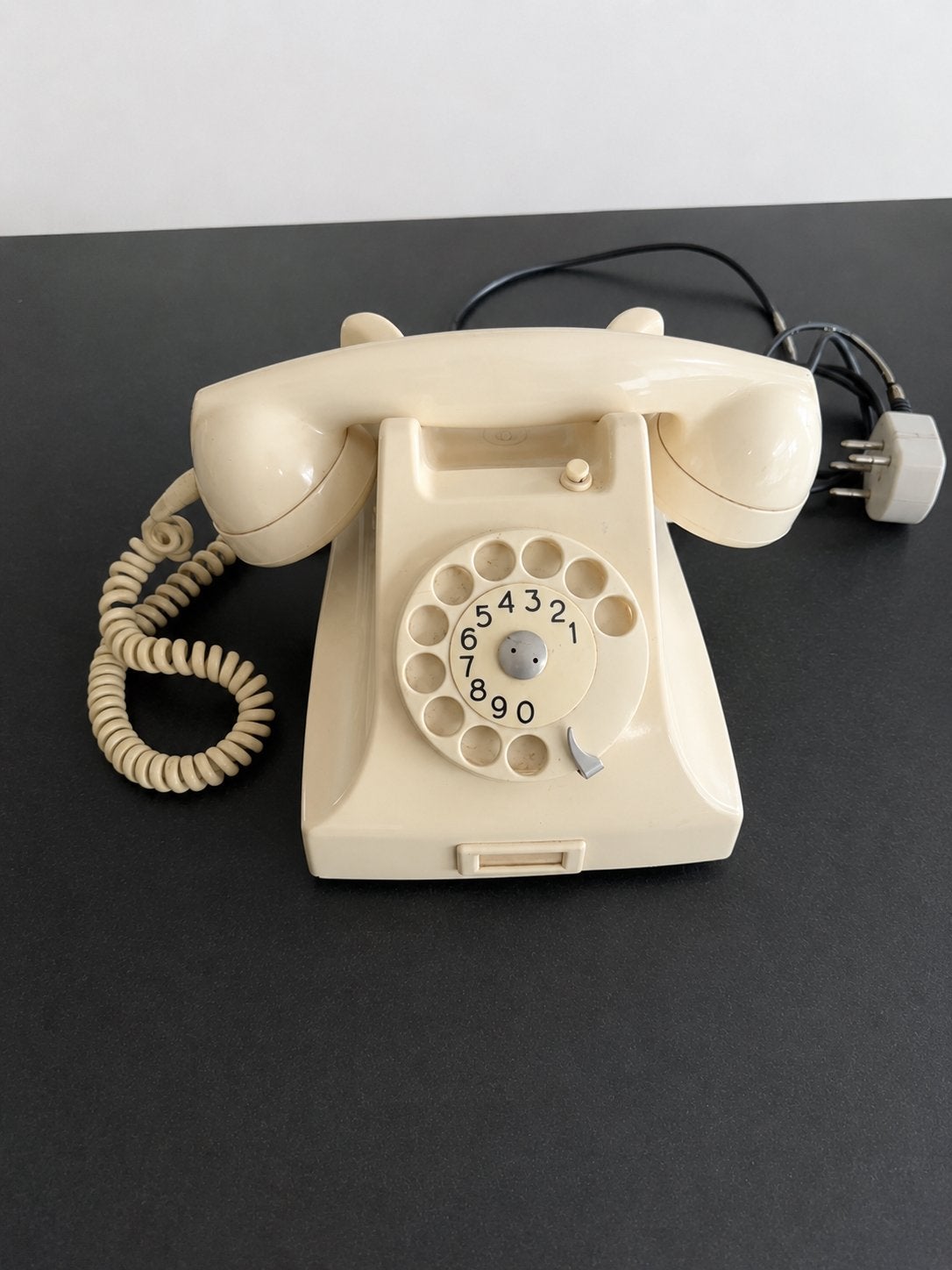 Vintage Ericsson PTT draaischijftelefoon; oktober 1961, Ophalen of Verzenden, Gebruikt, Met draaischijf