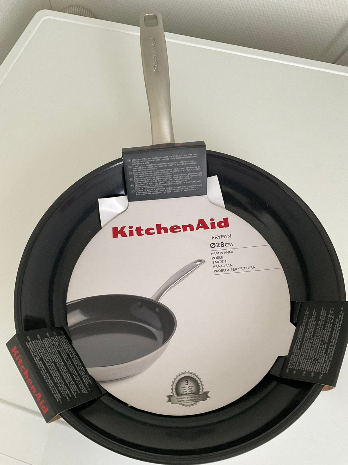 Nieuwe zware RVS KitchenAid braadpan koekepan 28 cm, Antiaanbaklaag, Overige typen, Nieuw, Ophalen of Verzenden