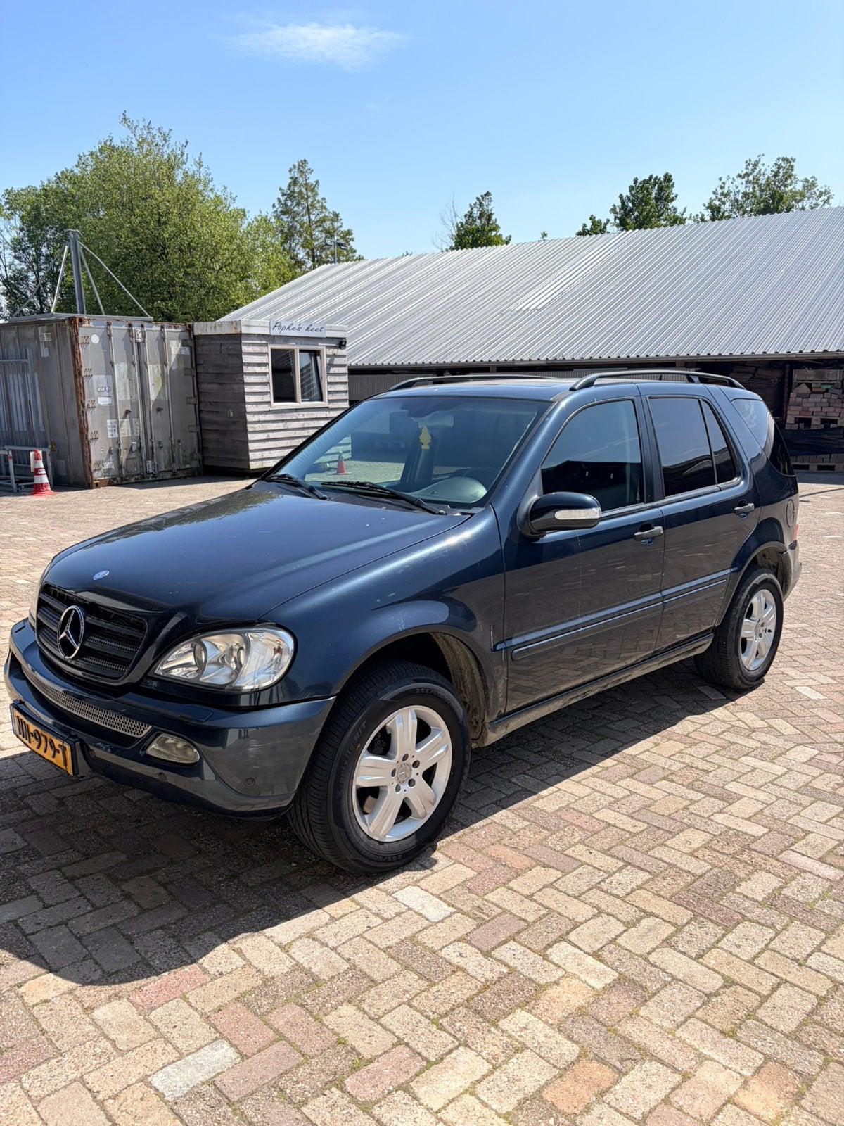 Mercedes ML320 V6 Automaat | Nieuwe APK | Leer | Trekhaak, Automaat, Zwart, 138 €/maand, Bedrijf