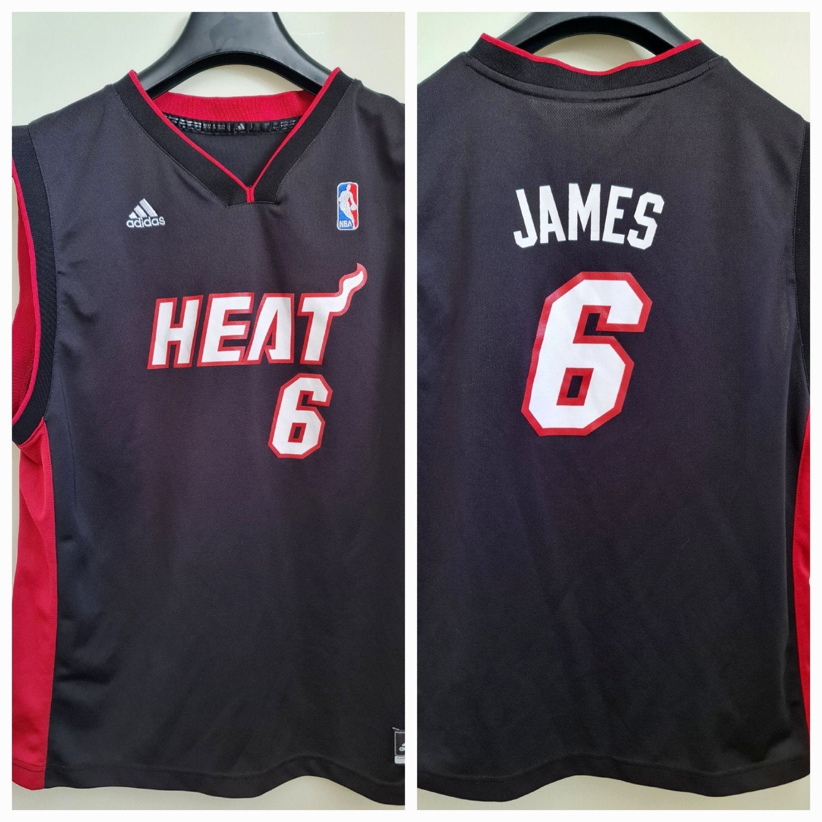 Adidas Miami Heat NBA Jersey LeBron James #6 Mt S/M Youth XL, Ophalen, Gebruikt, Kleding