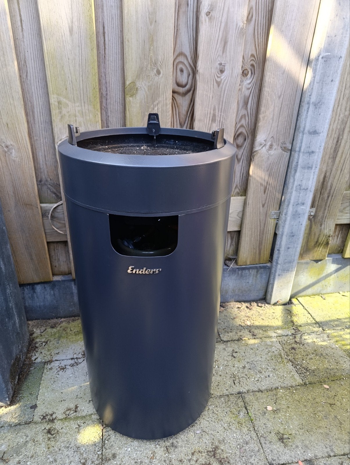 Terrasheater op gas met afdekhoes (zonder glas), Ophalen