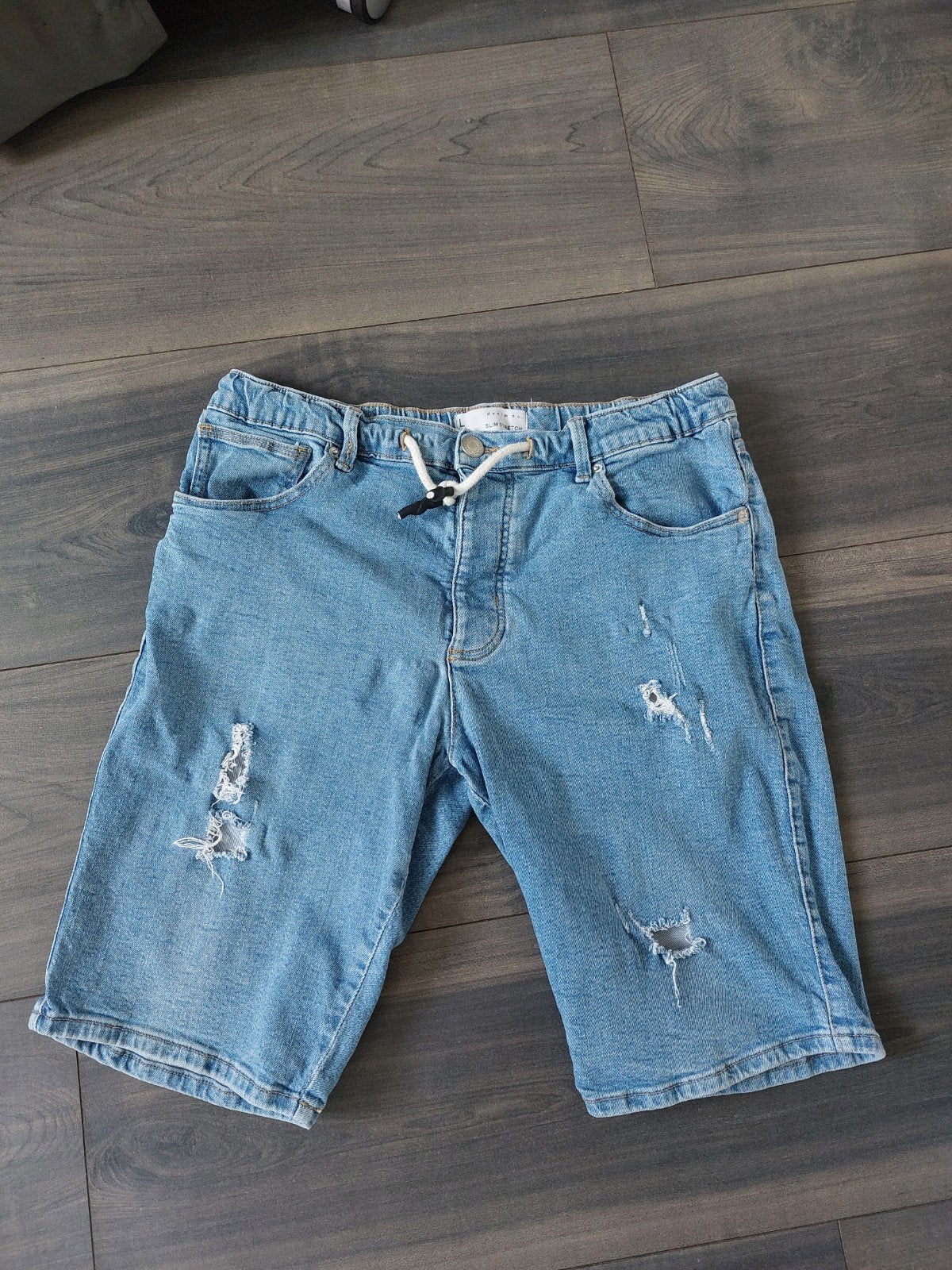 Denim Co. Slim Stretch Jeans Shorts - Maat L, Blauw, Overige jeansmaten, Ophalen of Verzenden, Denim Co.