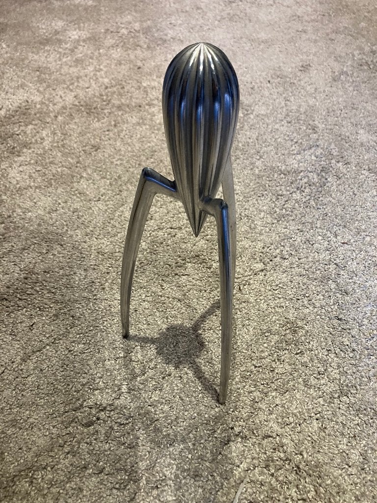 Alessi Salif Philippe Starck citruspers, Overige typen, Zilver, Ophalen of Verzenden, Zo goed als nieuw