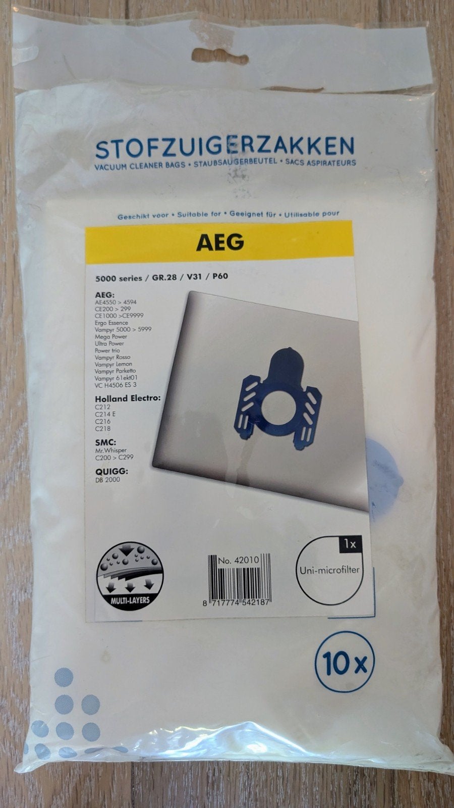 AEG Stofzuigerzakken 5000 series / GR.28 / V31 / P60 (10x), Ophalen of Verzenden, Nieuw, Stofzak, AEG