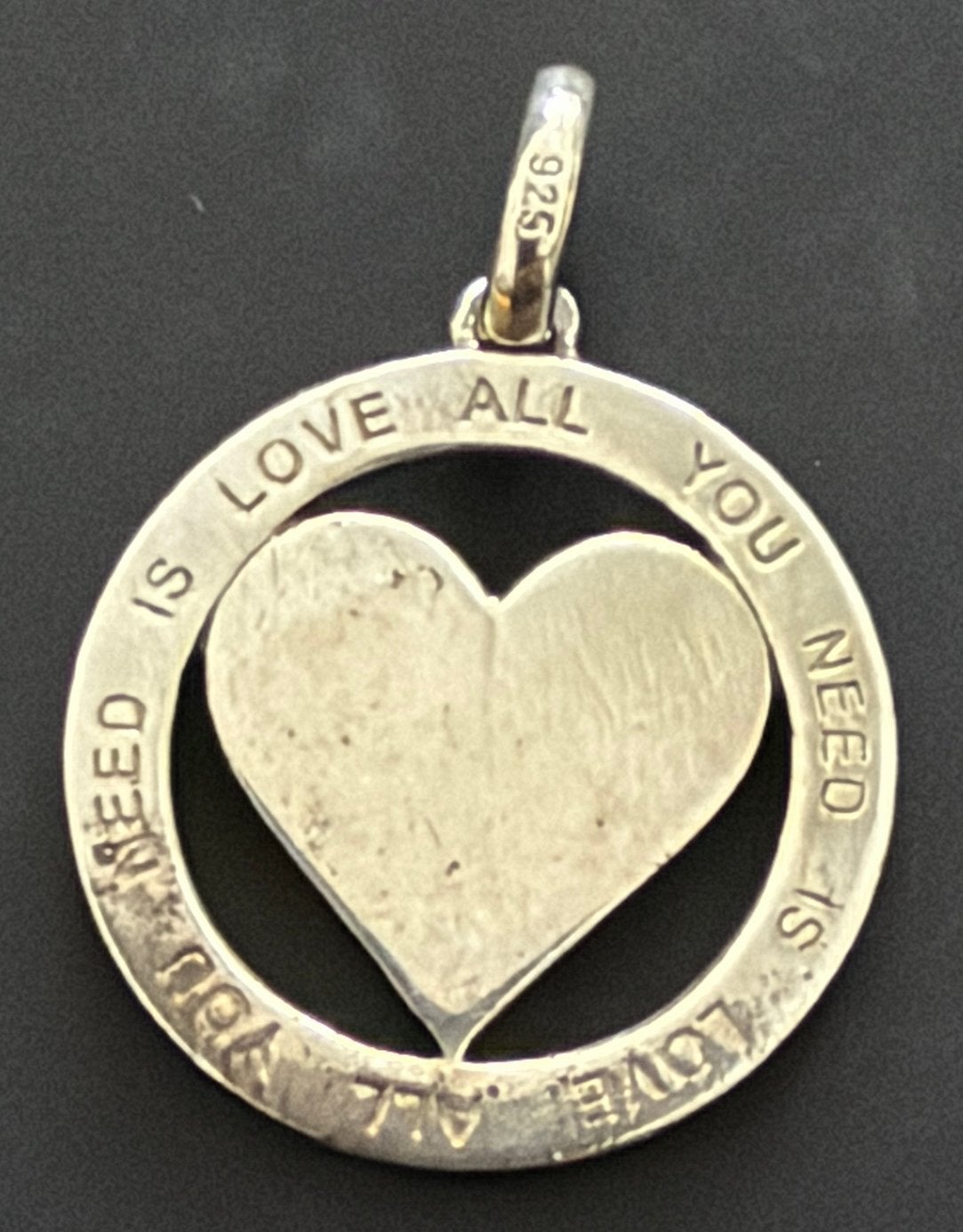 ZINZI zilveren hanger LOVEH07 gekeurd 925, Verzenden, Zo goed als nieuw, Hart, Zilver