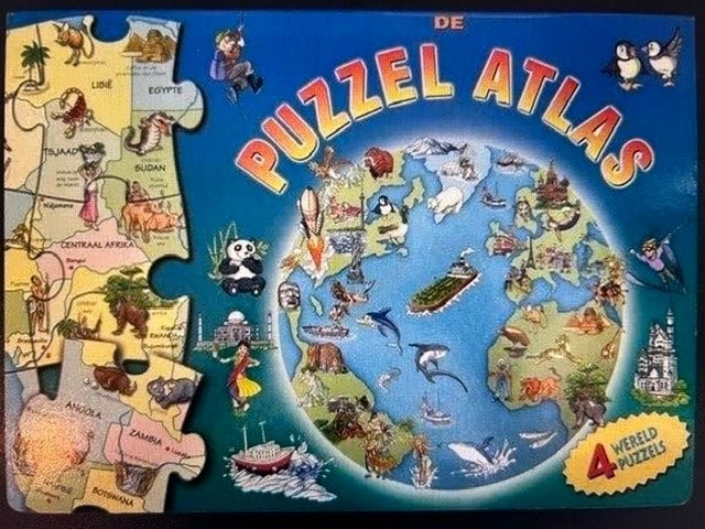 Puzzel - ATLAS - NIEUW, Kinderen en Baby's, Ophalen of Verzenden, Meer dan 50 stukjes, Nieuw, 6 jaar of ouder