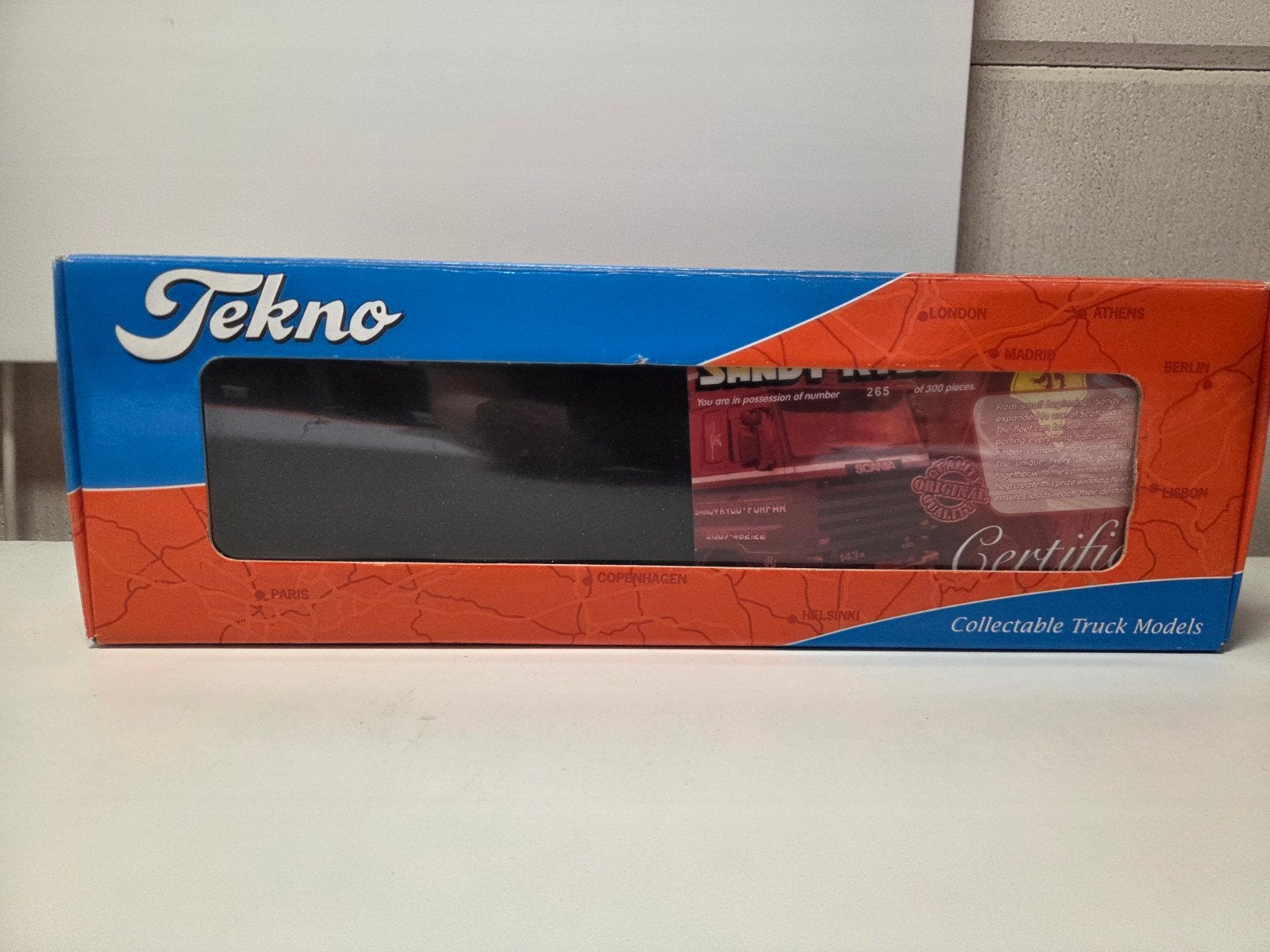 Tekno Scania 143 Streamline Sandy Kydd, Ophalen of Verzenden, Zo goed als nieuw, Bus of Vrachtwagen, Tekno