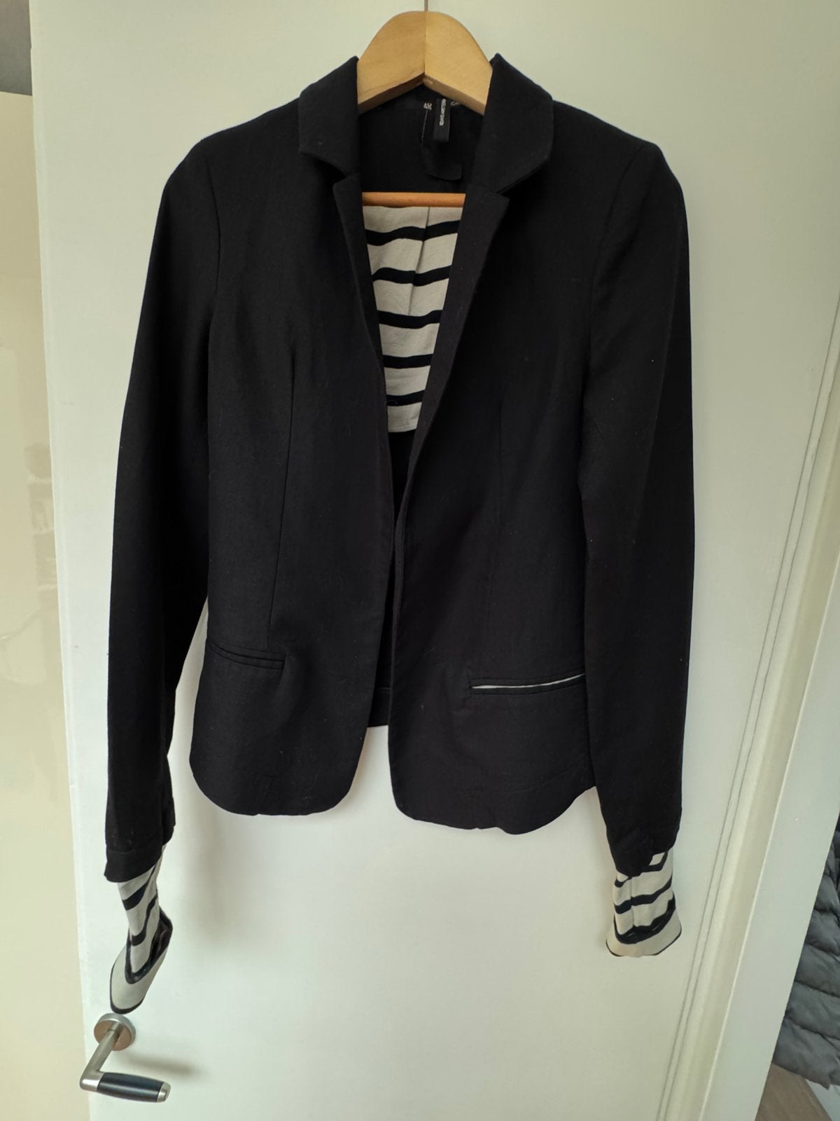 Zwart dames linnen blazer jasje, Beige, Ophalen of Verzenden, Zo goed als nieuw, Jasje