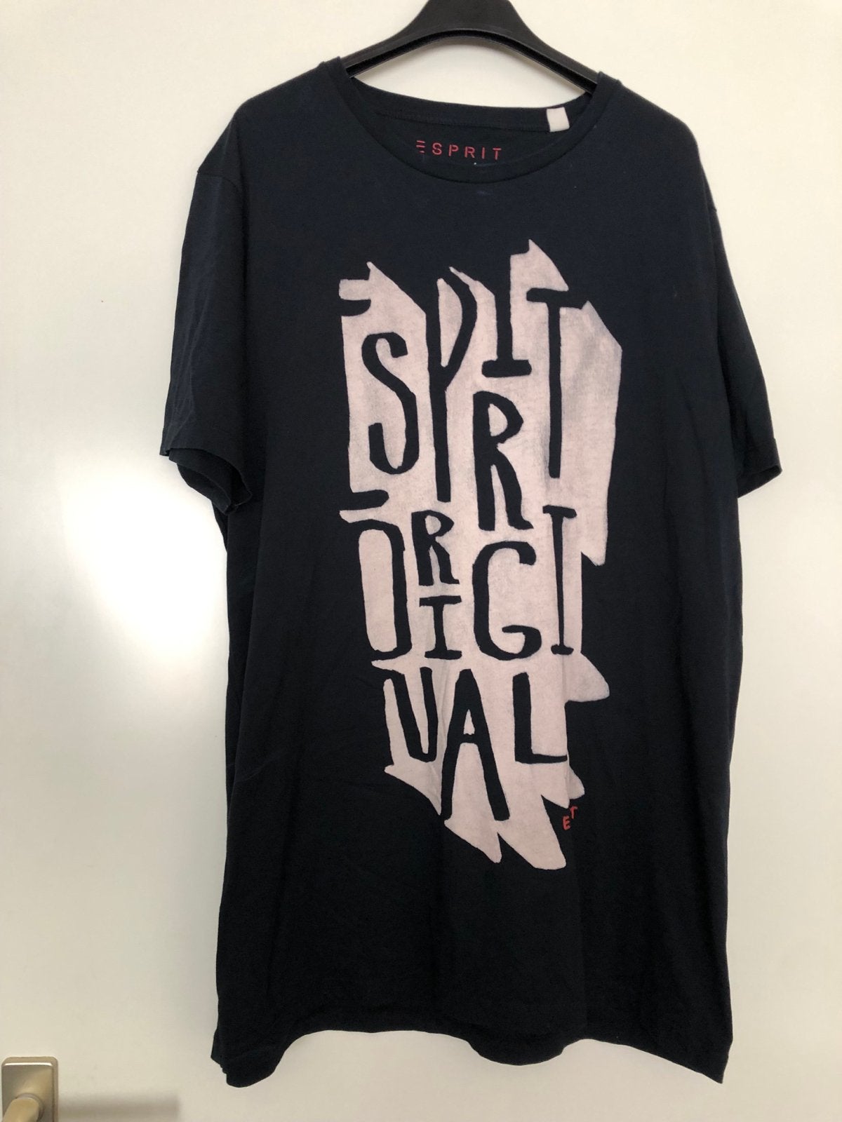 Esprit T-shirt met 'Esprit Original' print, maat XXL, Ophalen of Verzenden, Zo goed als nieuw, Overige maten, Zwart