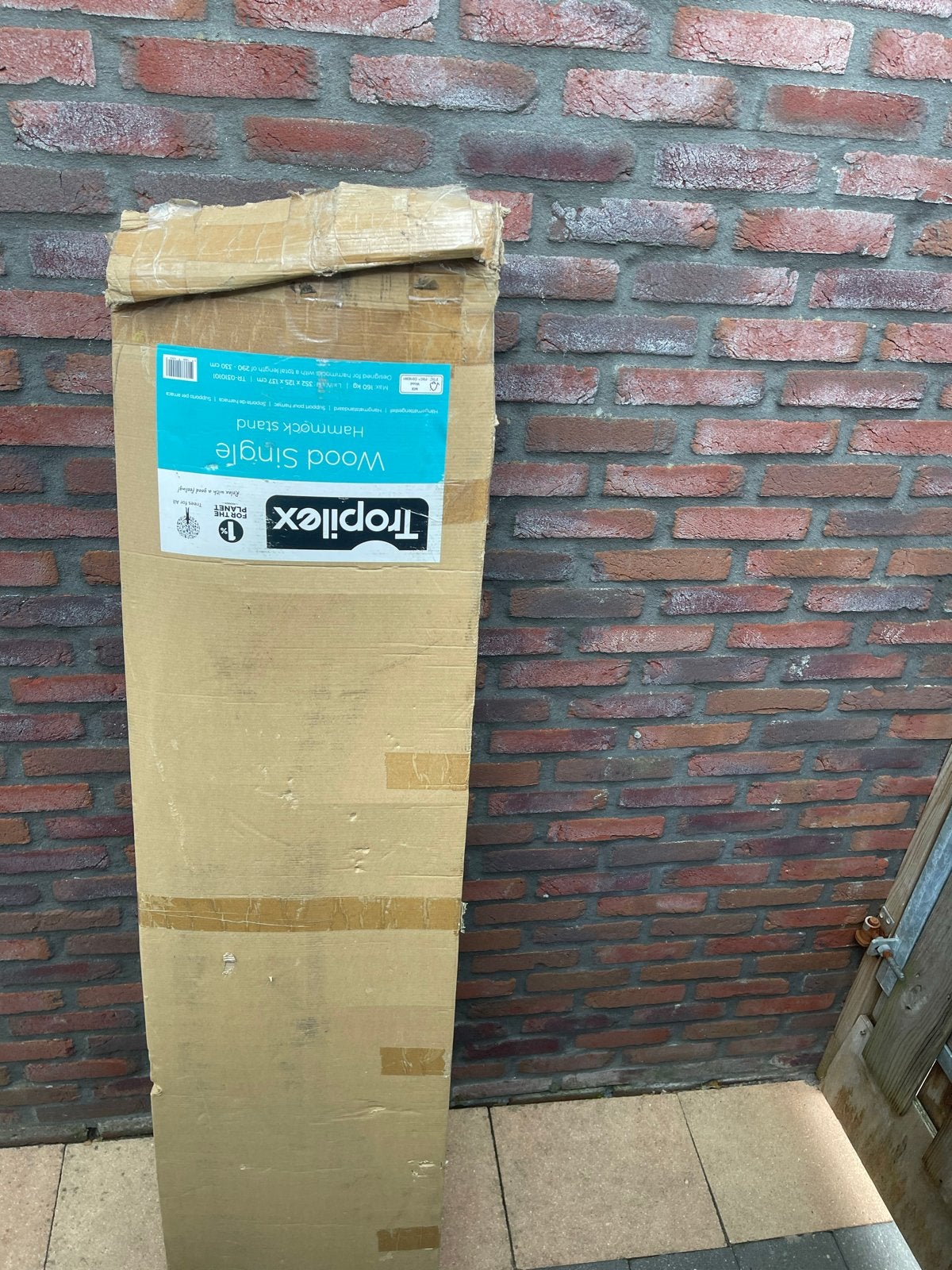 Tropilex Houten Hangmat Standaard Single, Tuin en Terras, Hangmatten, Ophalen, Binnen, Nieuw, Met standaard