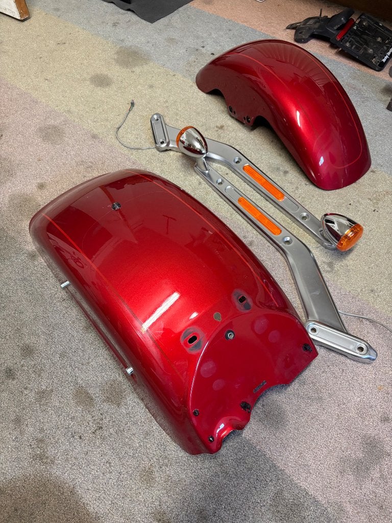 Harley fatboy M8 spatborden, Ophalen of Verzenden, Gebruikt