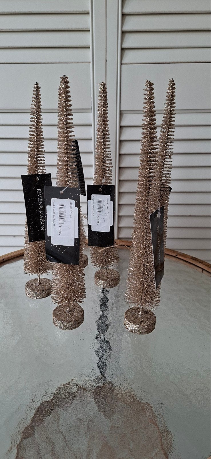 6x Riviera Maison Sparkling Glitter Tree maat M, Ophalen of Verzenden, Nieuw