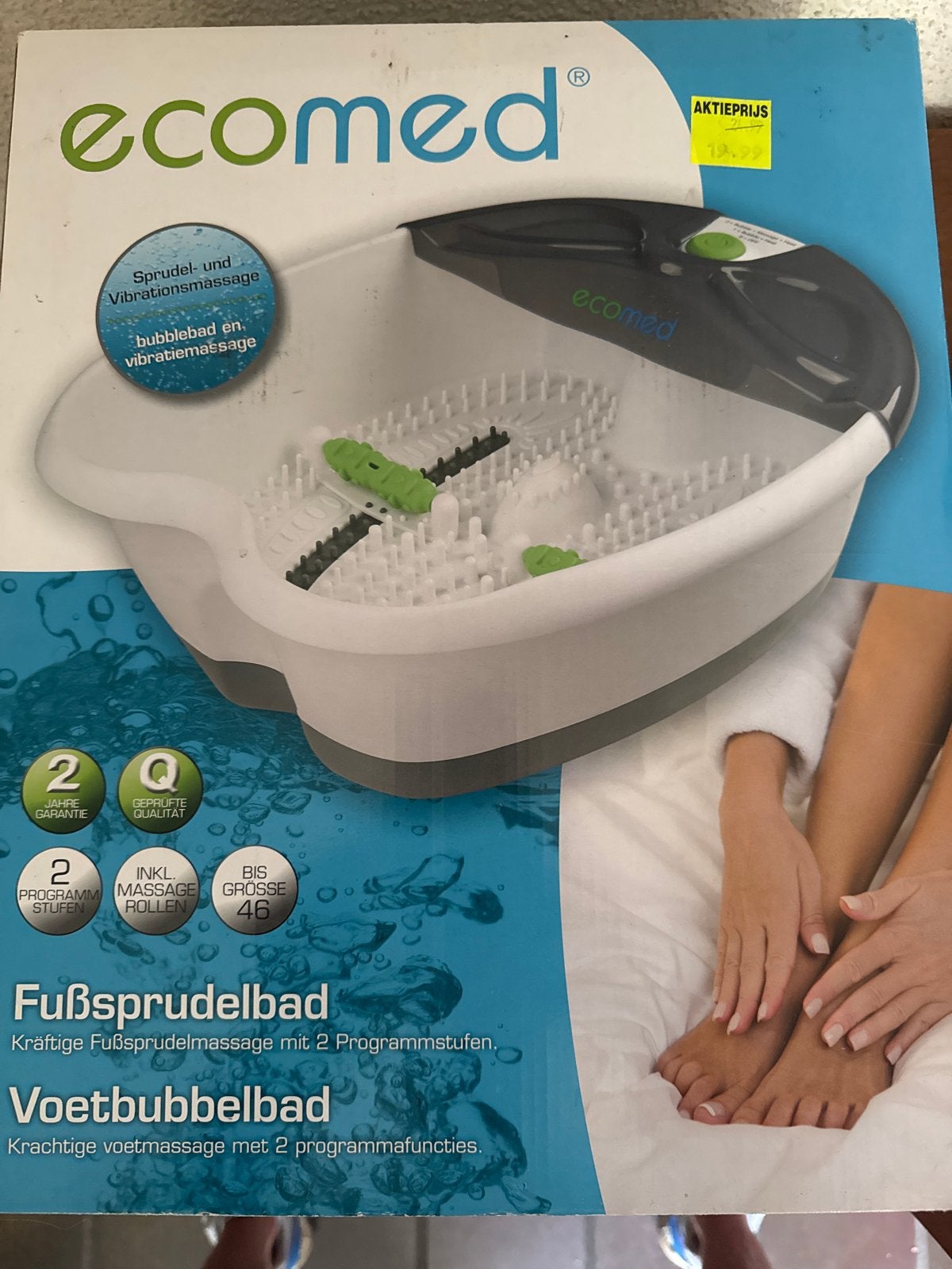 Ecomed Voetbubbelbad met Massagefuncties, Witgoed en Apparatuur, Persoonlijke-verzorgingsapparatuur, Ophalen of Verzenden, Nieuw