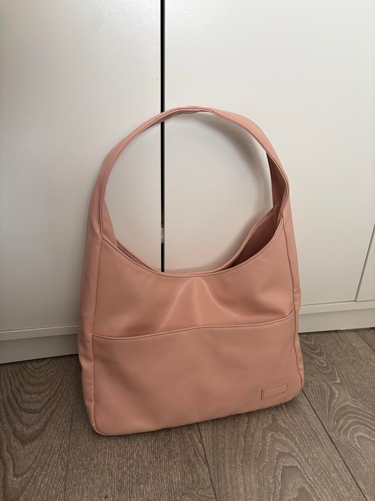 Roze hobo schoudertas van Noirvere, Ophalen of Verzenden, Zo goed als nieuw, Roze, Overige merken