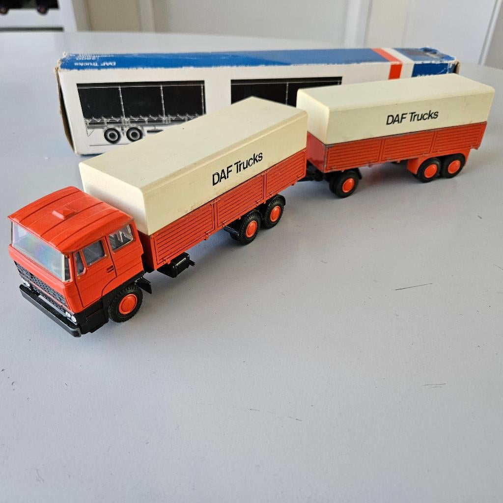 LION CAR: DAF 2800 Trekker met aanhanger ( Nr.64), Ophalen of Verzenden, Gebruikt, Bus of Vrachtwagen, Lion Toys