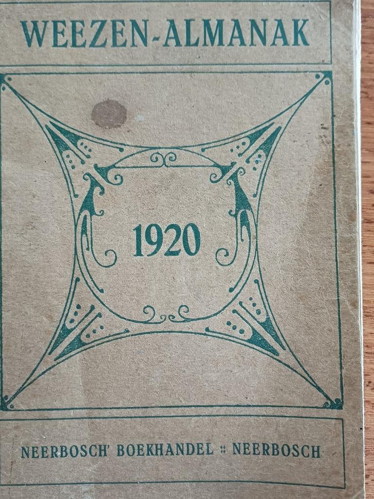 Weezen-Almanak 1920 - Zeldzaam Historisch Jaarboek, Boeken, Ophalen of Verzenden, Gelezen, Overige typen