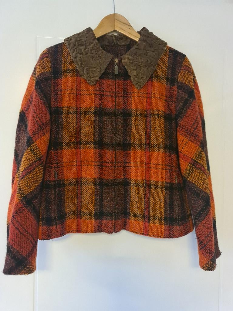 Lecomte jas geruit maat 42 z.g.a.n., Kleding | Dames, Ophalen of Verzenden, Zo goed als nieuw, Maat 42/44 (L)