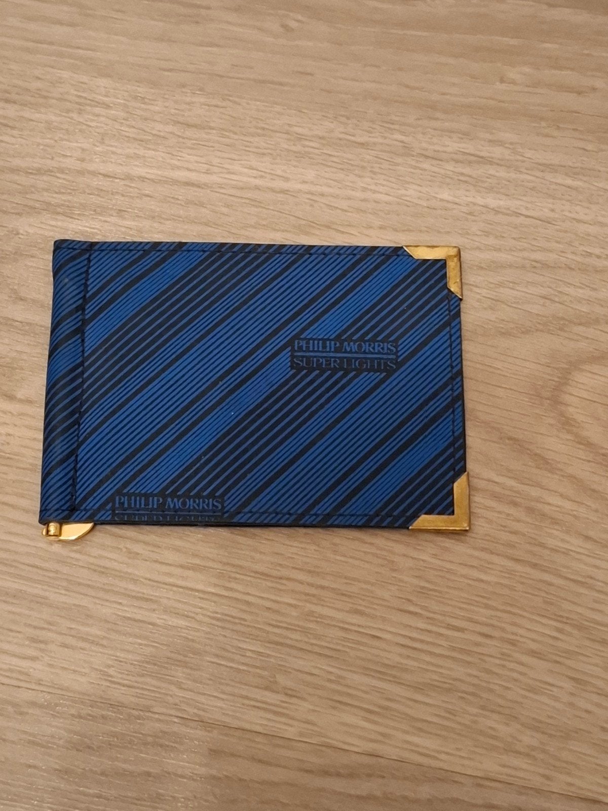 Philip Morris vintage geldclip portemonnee, Ophalen of Verzenden, Nieuw, Blauw