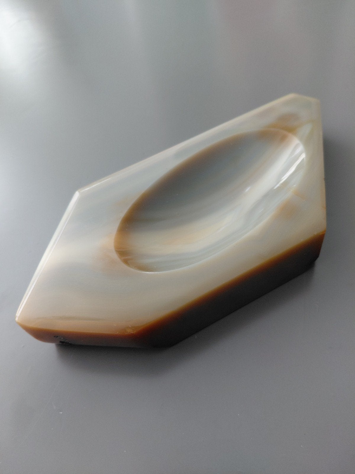 Unieke onyx asbak/schaaltje - Natuurlijke schoonheid, Ophalen of Verzenden