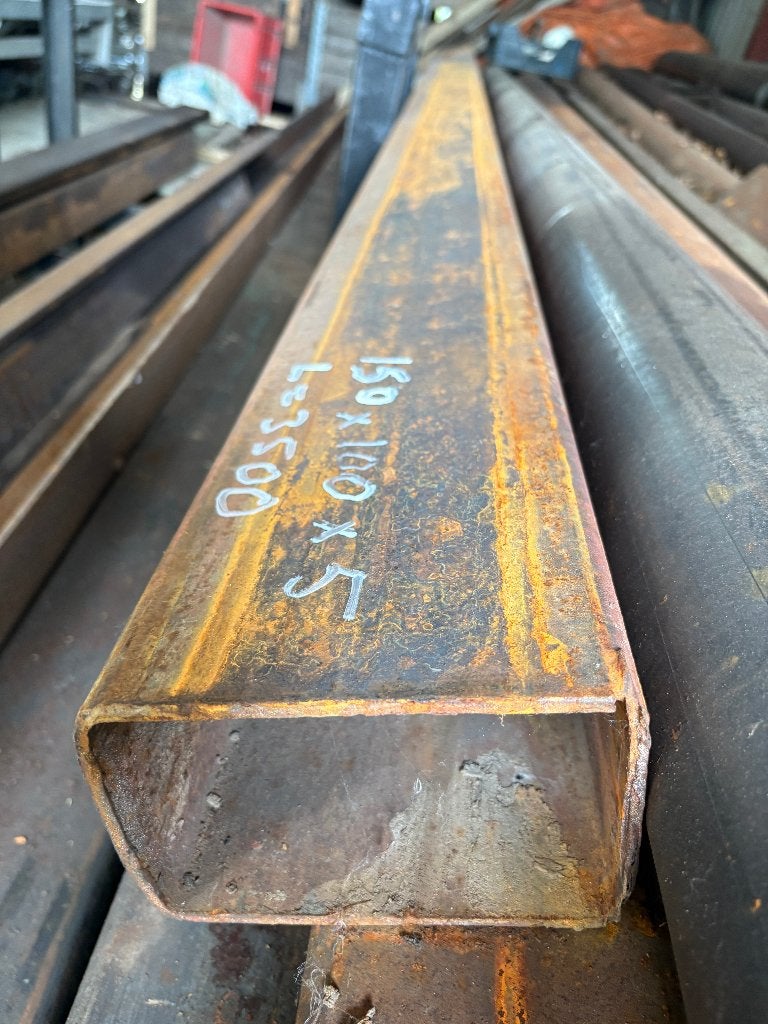 Hekkenspost ,Koker  150x100x5  Lengte 3500mm, Ophalen, Nieuw, 150 tot 200 cm, IJzer