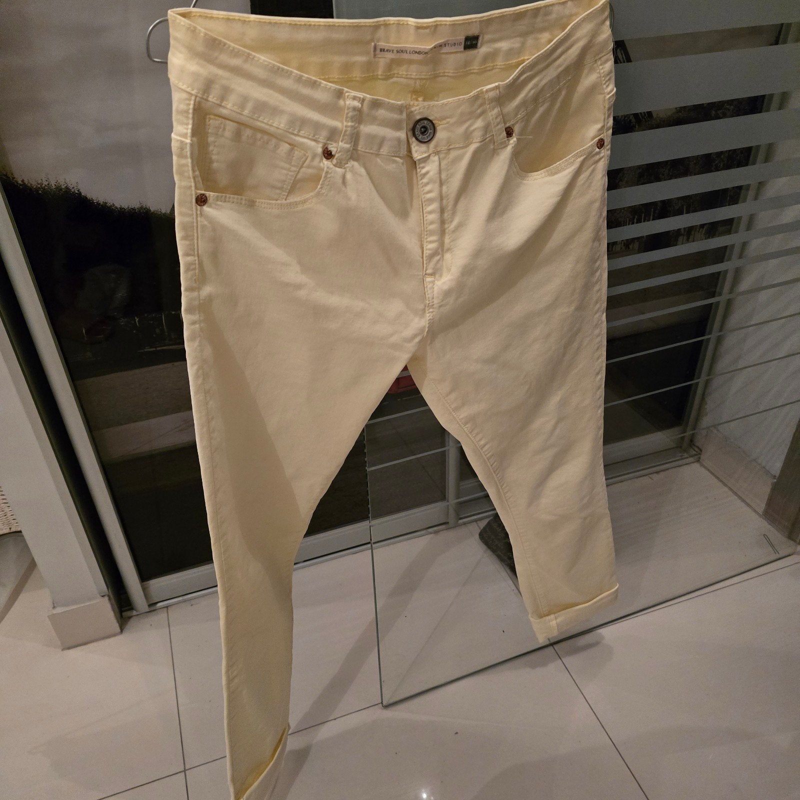 broek maat L zommer, Maat 38/40 (M), Geel, Ophalen of Verzenden, Driekwart